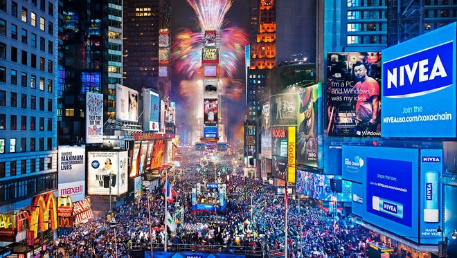 Times Square during New Year’s Eve.