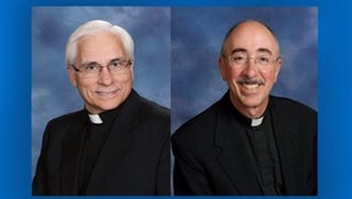 Fr. Jeffrey R. Haines (left) and Fr. James T. Schuerman