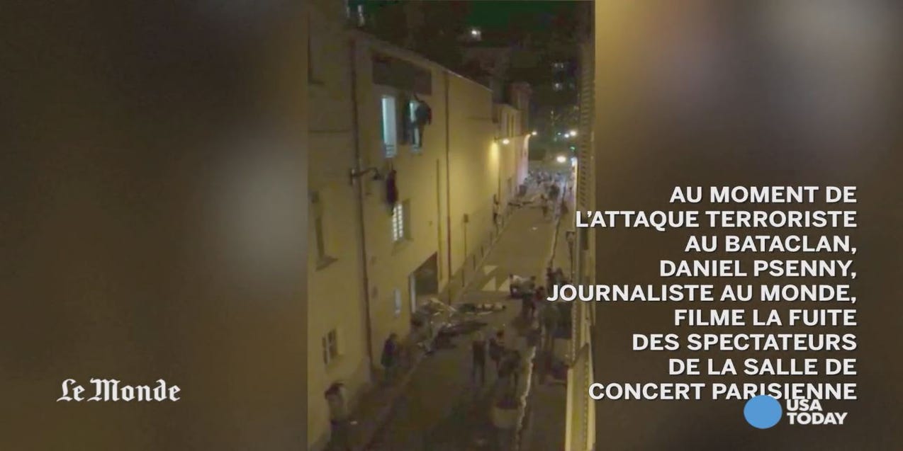 Graphic Content People Flee Paris Bataclan Concert Venue