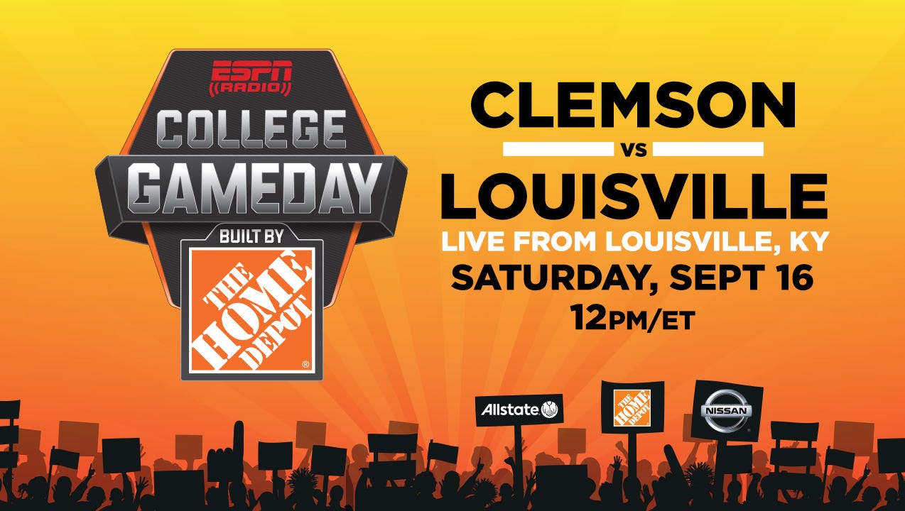 Espn Radio S College Gameday Bound For Louisville For Clemson Game