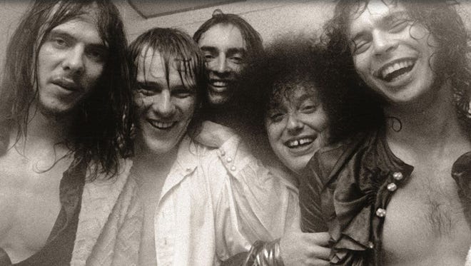 The MC5, left to right: Fred (Sonic) Smith, Dennis Thompson, Michael Davis, Rob Tyner and Wayne Kramer.