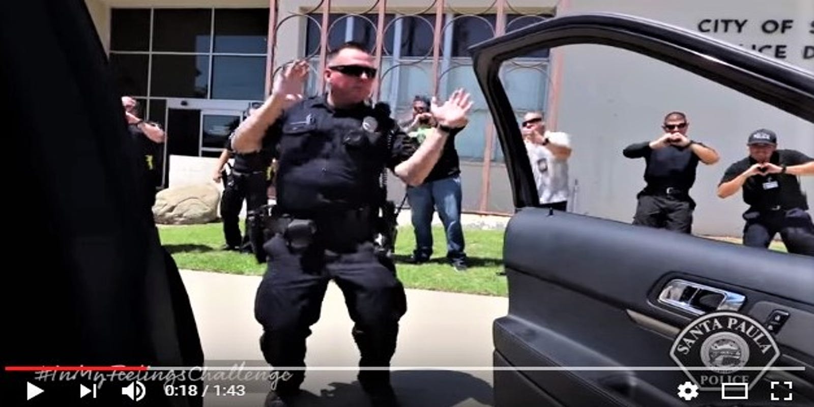 See Santa Paula Police Dance Joining In My Feelings Challenge