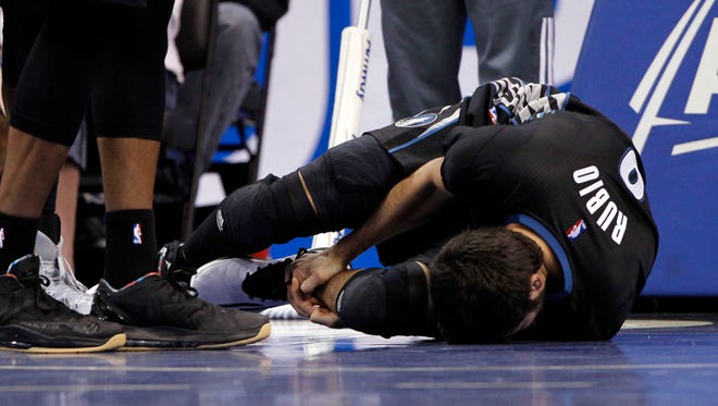 Minnesota Timberwolves guard Ricky Rubio could miss up to two months with a badly sprained left ankle.