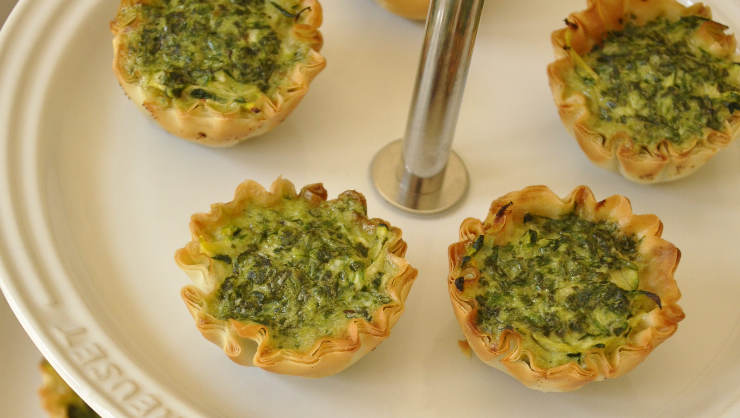 Mini Zucchini &amp; Pesto Quiches