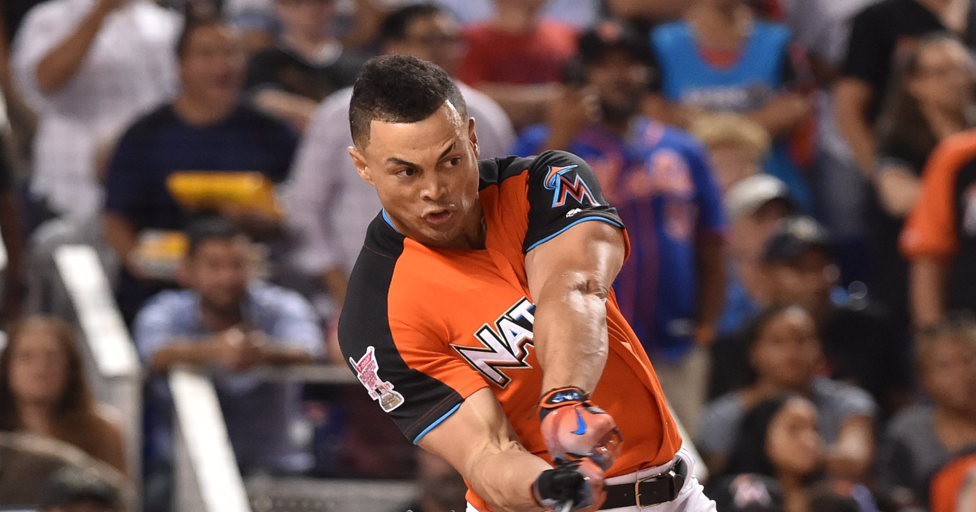 Defending Home Run Derby champion Giancarlo Stanton eliminated