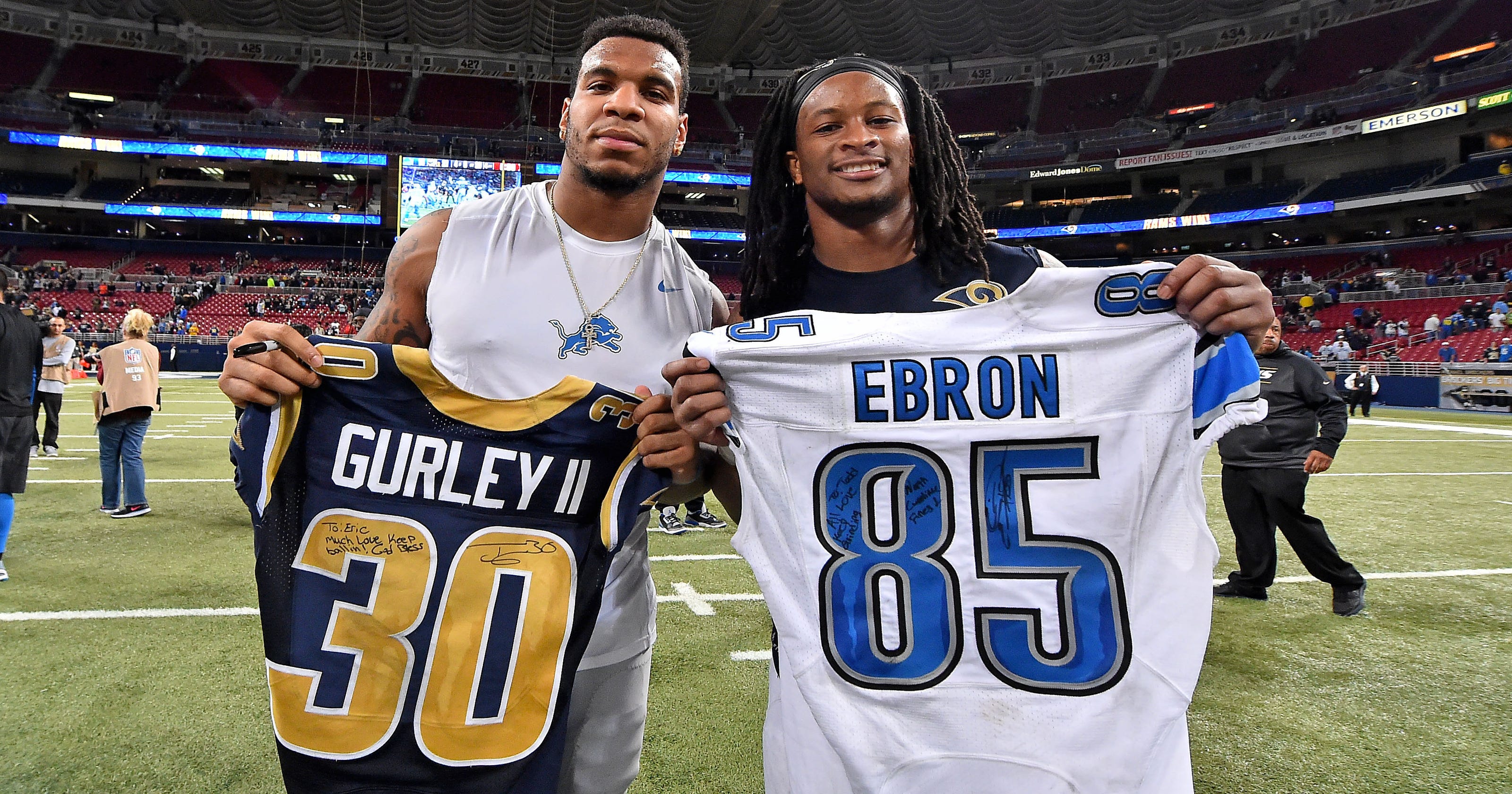 Lions Join Other Nfl Players In Jersey Swapping Craze
