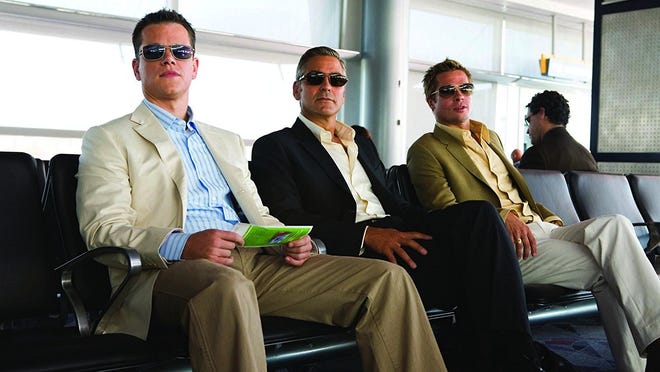 Brad Pitt, George Clooney, and Matt Damon in Ocean's Thirteen (2007)