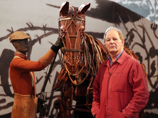 Author/playwright Michael Morpurgo poses at opening