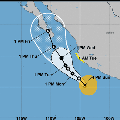 Hurricane Bud is forecast to affect the Mexican...