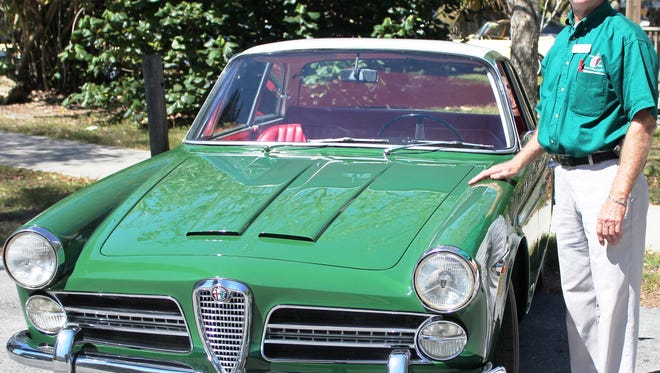Delmas Greene restored this 1960 Alfa Romeo coupe after finding it in a farm field near Clearwater, Florida.
