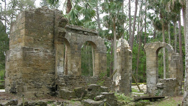 The Sugar Mill Ruins in New Smyrna Beach date from the 1830s. The building was destroyed during the Second Seminole War.