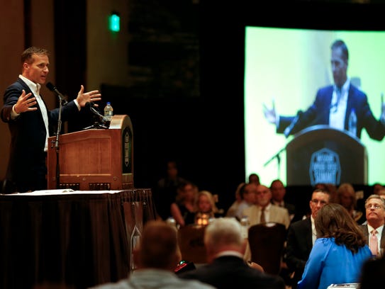 Missouri Gov. Eric Greitens speaks at the Missouri