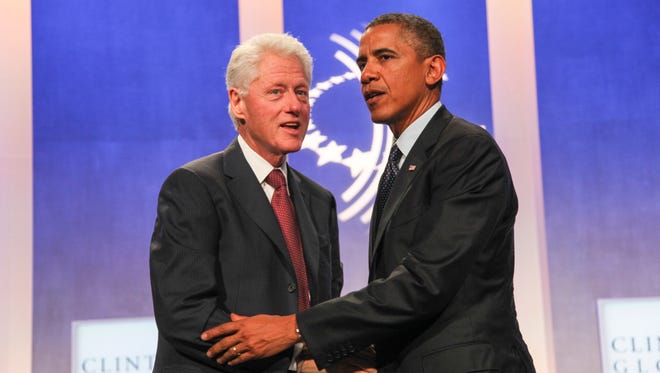 Presidents Obama and Clinton