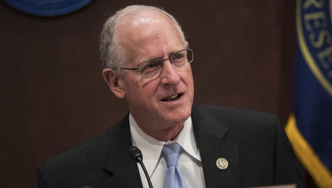 Rep. Mike Conaway arrives for a House Intelligence Committee hearing on Capitol Hill on May 23, 2017.