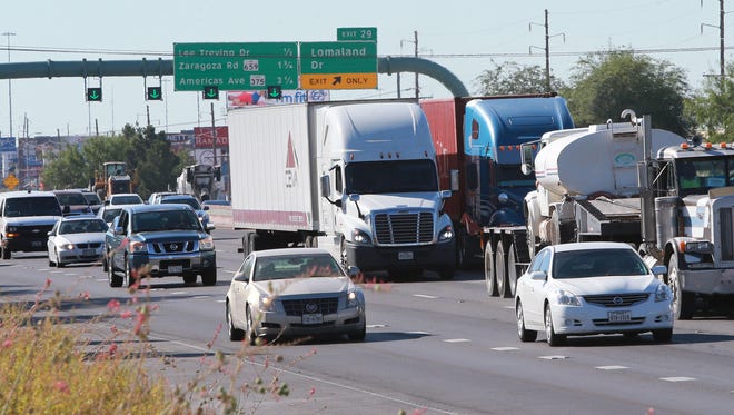Traffic heads west Friday morning on Interstate 10 near Lomaland Drive. Traffic congestion on the East Side has eased.
