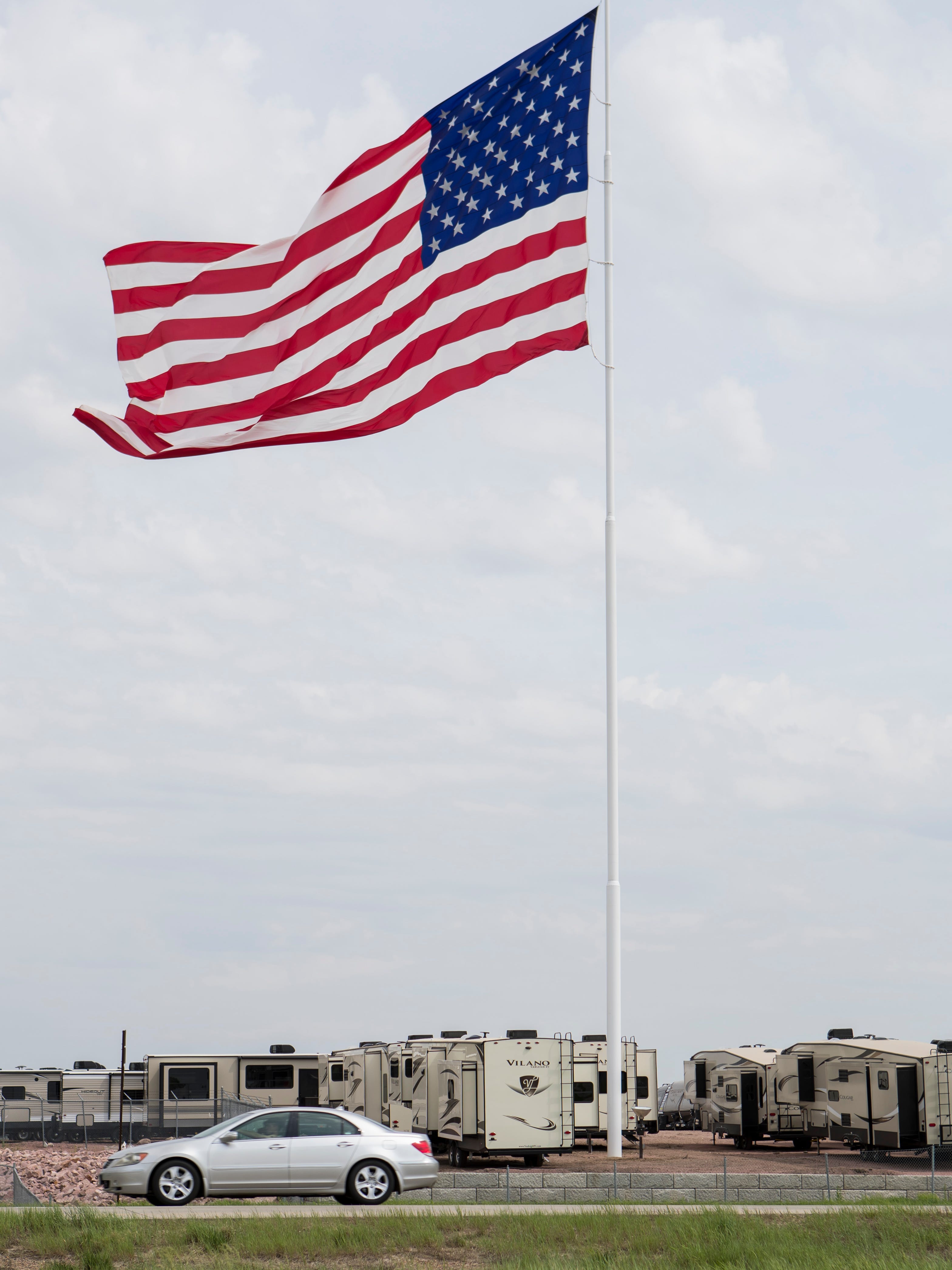 Biggest American Flag In Sioux Falls Constructed To Honor Veterans Symonds flags & poles, inc., fort worth, tx. biggest american flag in sioux falls
