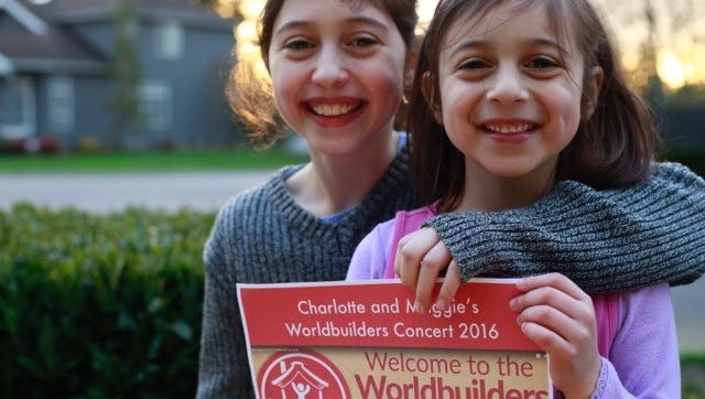 Sisters Charlotte and Margaret Tristan organized a YouTube concert to support the annual Worldbuilders fundraiser.