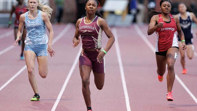 Riverdale junior Anastasia Hayes won the 400-meter run at Tuesday's Great 8 Invitational at Vanderbilt in 56.11 seconds. 