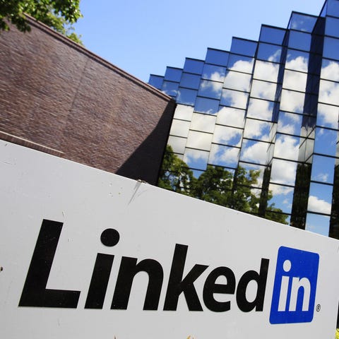 LinkedIn Corp. headquarters in Mountain View,...