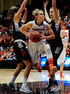 Oregon State senior guard Jamie Weisner leads is averaging a team-high 23 points per game