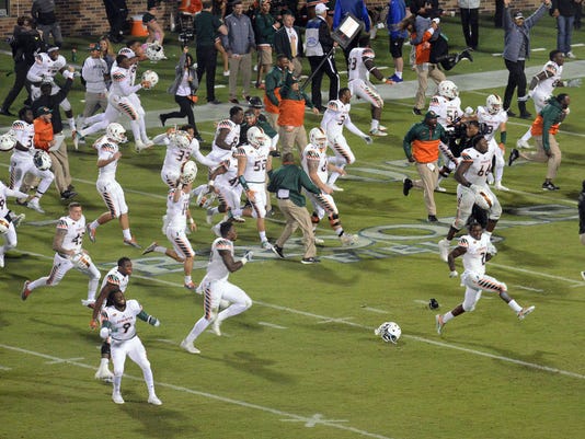 ACC suspends officials from Miami-Duke game; TD should not have counted