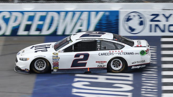 Brad Keselowski finished third Sunday, his eighth top-10 finish in 15 starts at his home track.