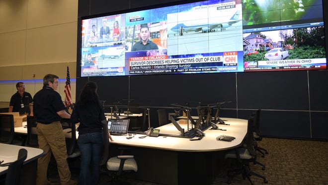 In addition to the new 911 dispatch center, the Williamson County Public Safety Center also is home for the new Emergency Operations Center, which features a 30-foot-by-10-foot situational awareness video wall.