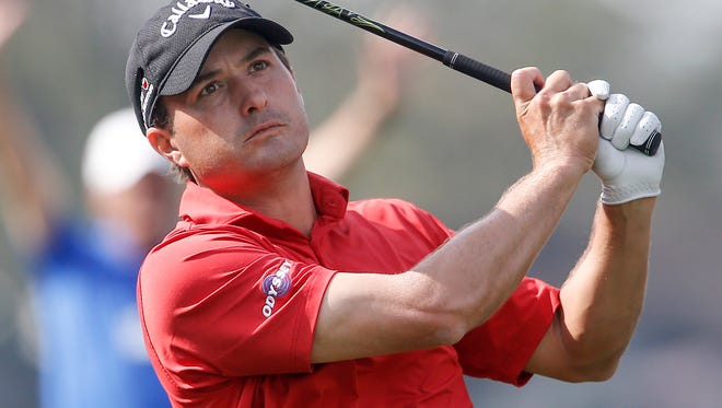 Kevin Kisner hits his tee shot on the 18th hole  the second round of the Arnold Palmer Invitational on March 18, 2016.