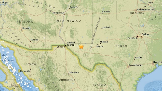 A small earthquake was recorded south of Carlsbad, New Mexico July 8.
