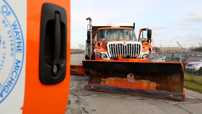 The Wayne County's Roads Division showed off new trucks equipped with snow plows to battle winter on the roads of Wayne County on Wednesday, November 30, 2016.