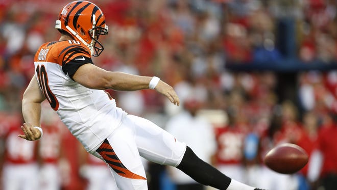 Cincinnati Bengals punter Kevin Huber is one of four people named Tuesday to the University of Cincinnati Athletics Hall of Fame.