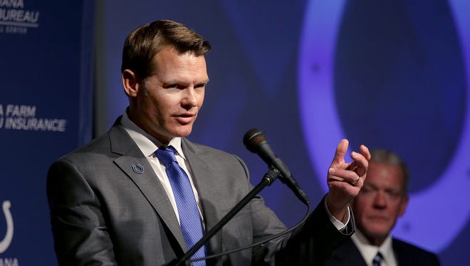 Chris Ballard was introduced as the Indianapolis Colts new general manager  Monday, January 30, 2017, afternoon at the Colts Indiana Farm Bureau Football Center.