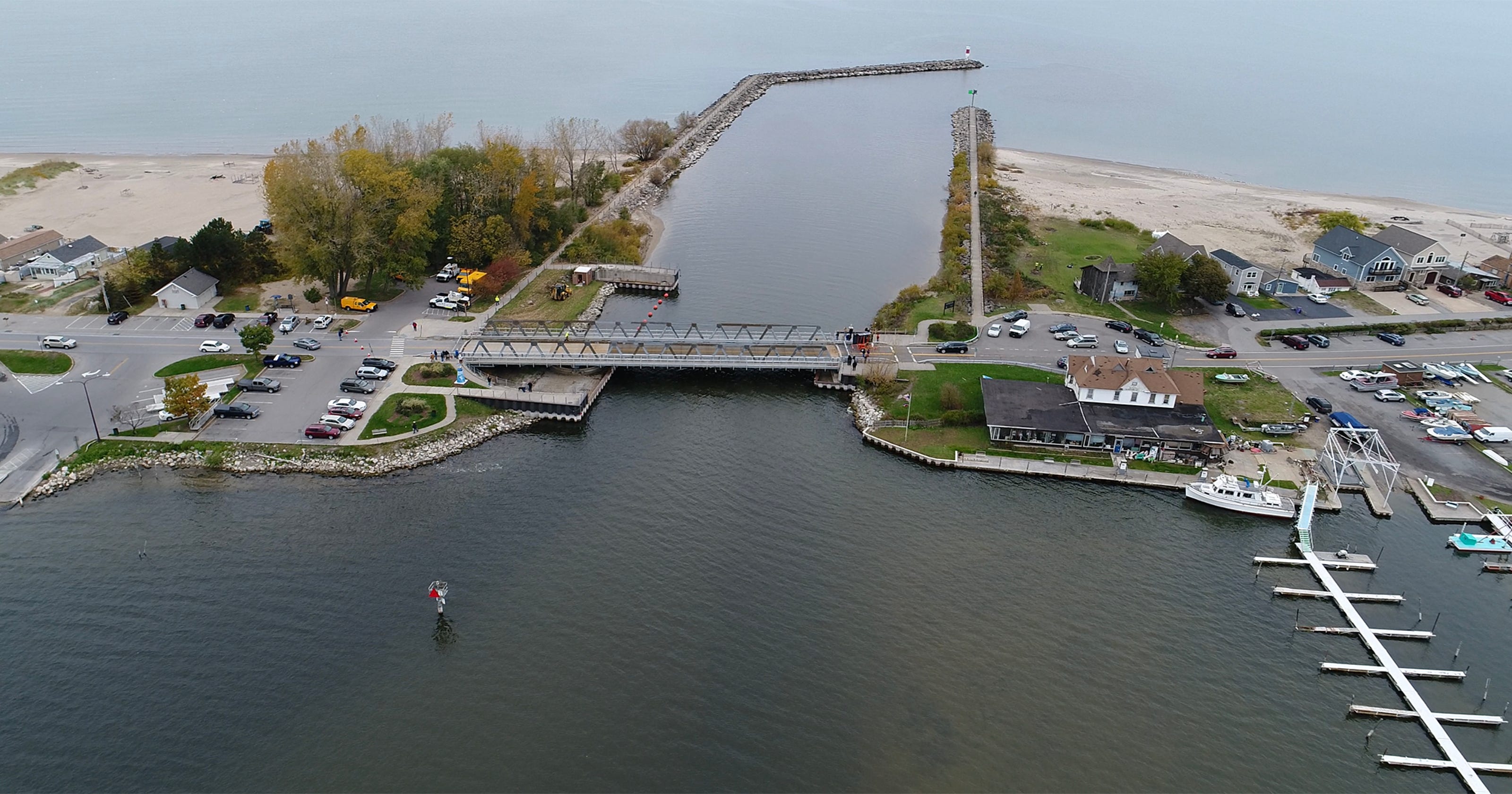 Watch The Outlet Bridge Swing Open From The Air