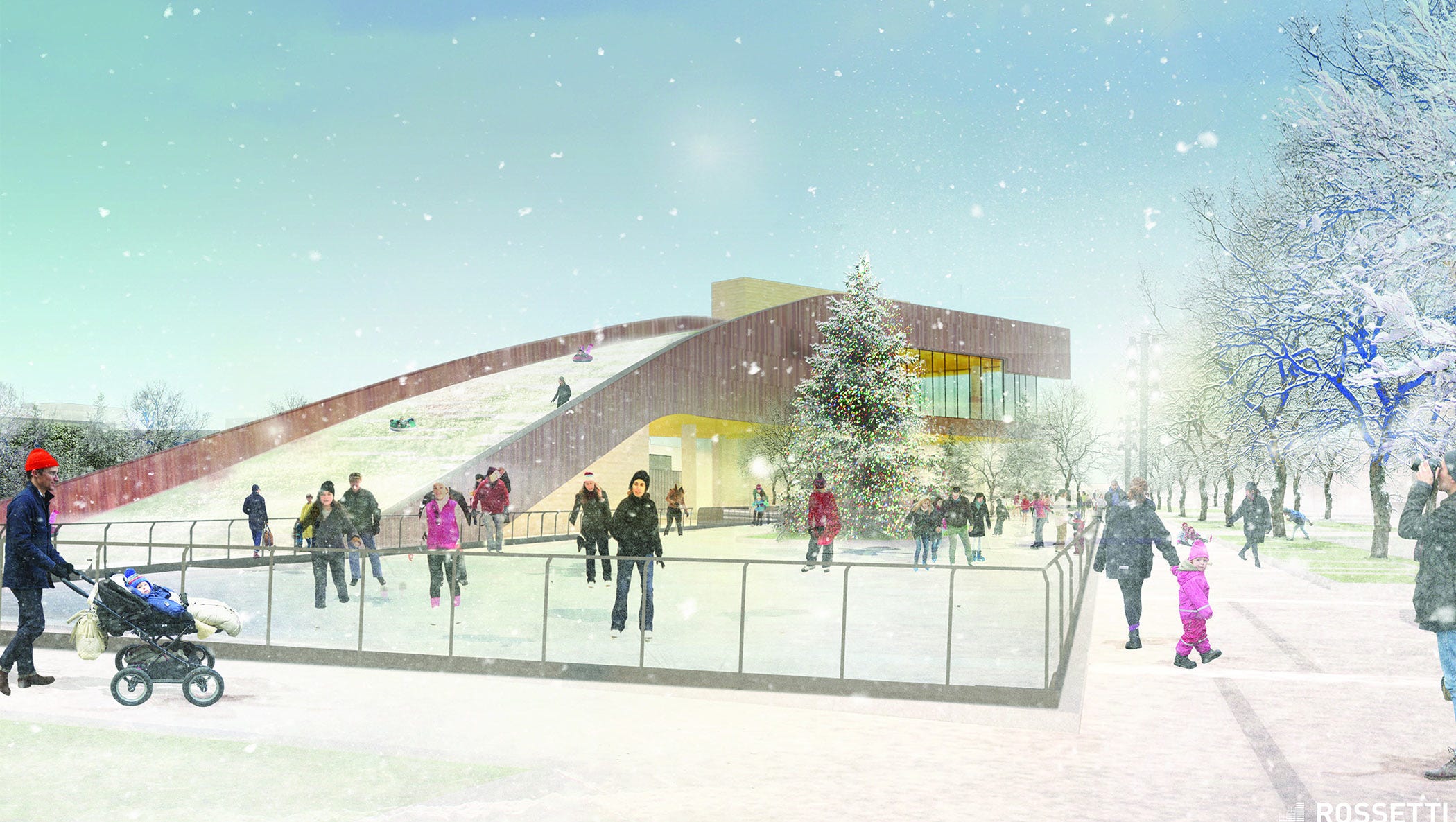 Sledding, skating part of Titletown District fun