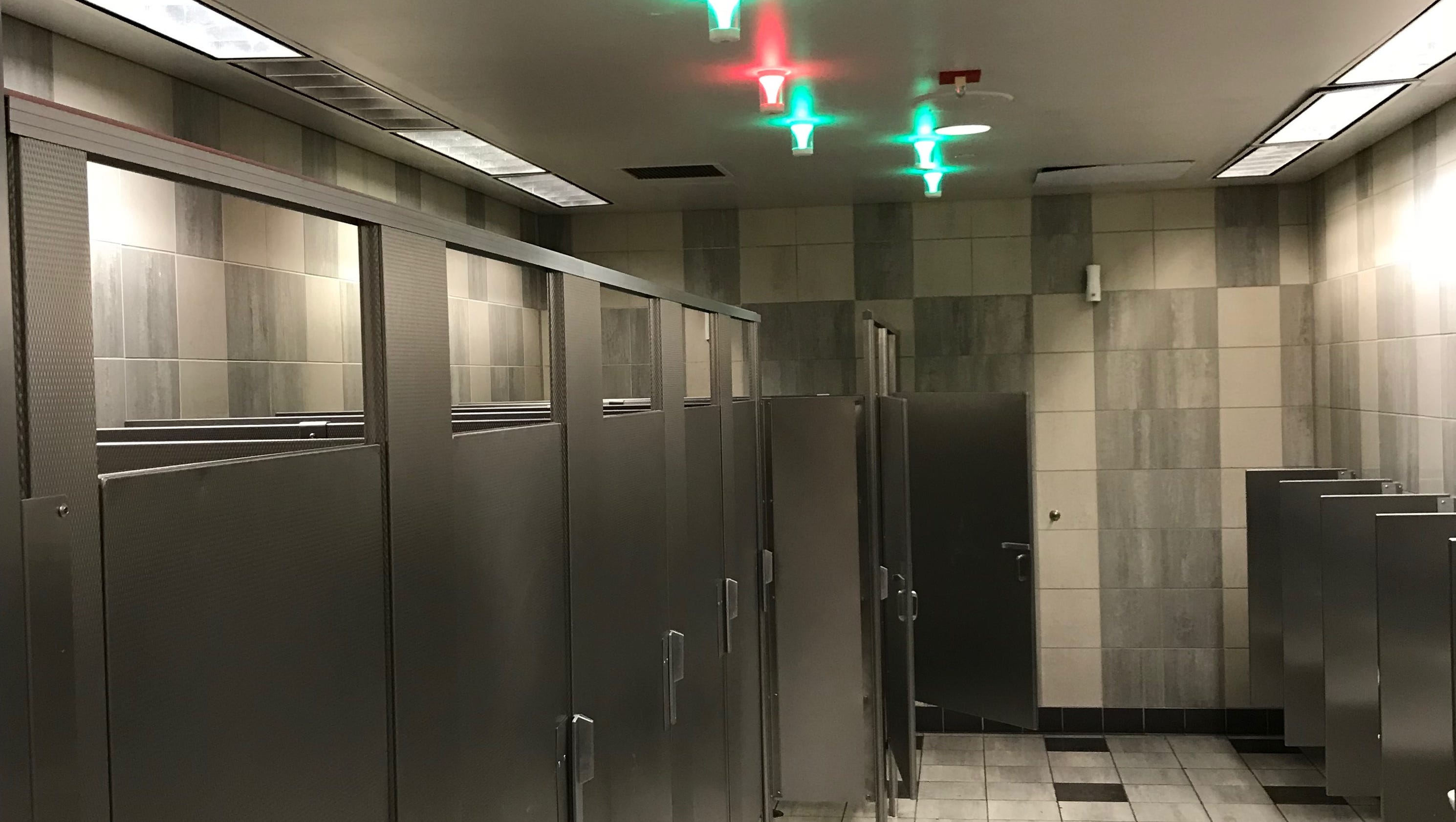 Need the toilet? LAX bathroom lights tell travelers if stalls are free