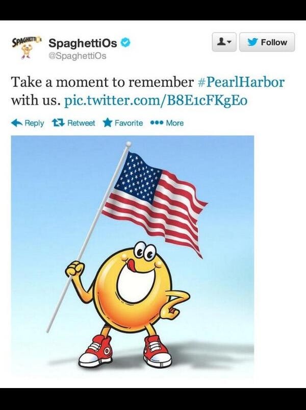 Spaghettios Apologizes For Pearl Harbor Tweet