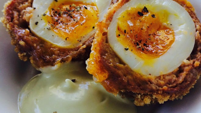 Chef Blake Rushing's popular Scotch egg. Union Public House will donate 100 percent of the sales of Scotch eggs to the OneOrlando Fund during "Dine Out for Orlando United," a statewide restaurant fundraiser taking place Thursday.