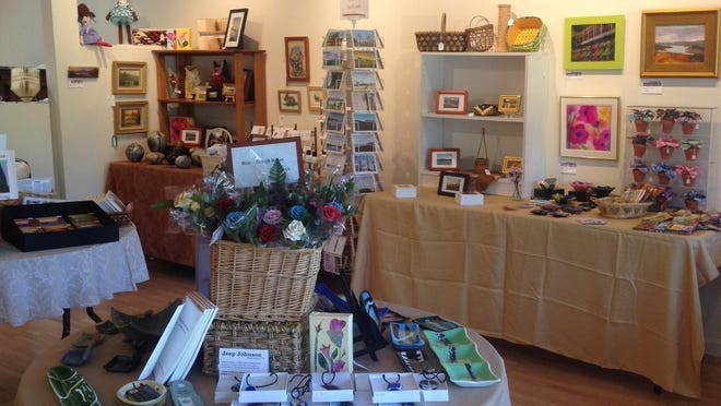 A variety of art and crafts is shown on sale at the Dutchess Handmade pop-up shop.