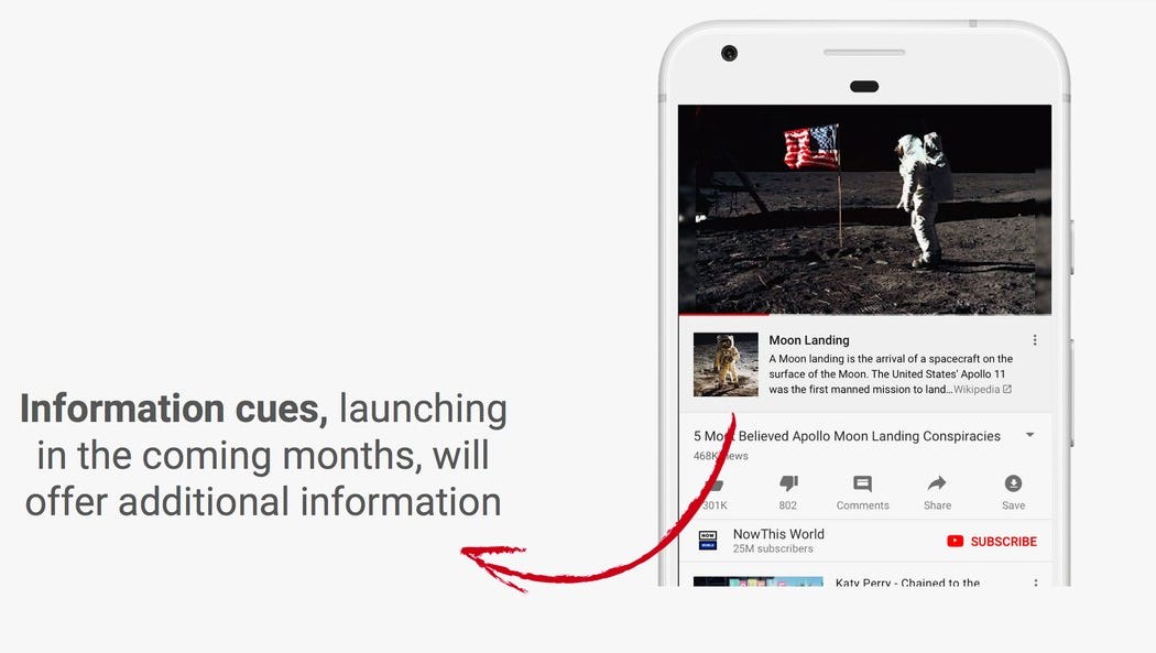 Youtube Tries To Solve Its Conspiracy Problem With Wikipedia Some Critics Cry Foul