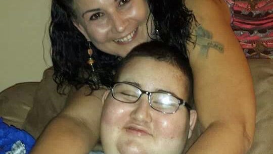 Maria Maldonado and her son Ethan. Ethan,12,  is in the end stage of his fight against an inoperable and malignant brain tumor.