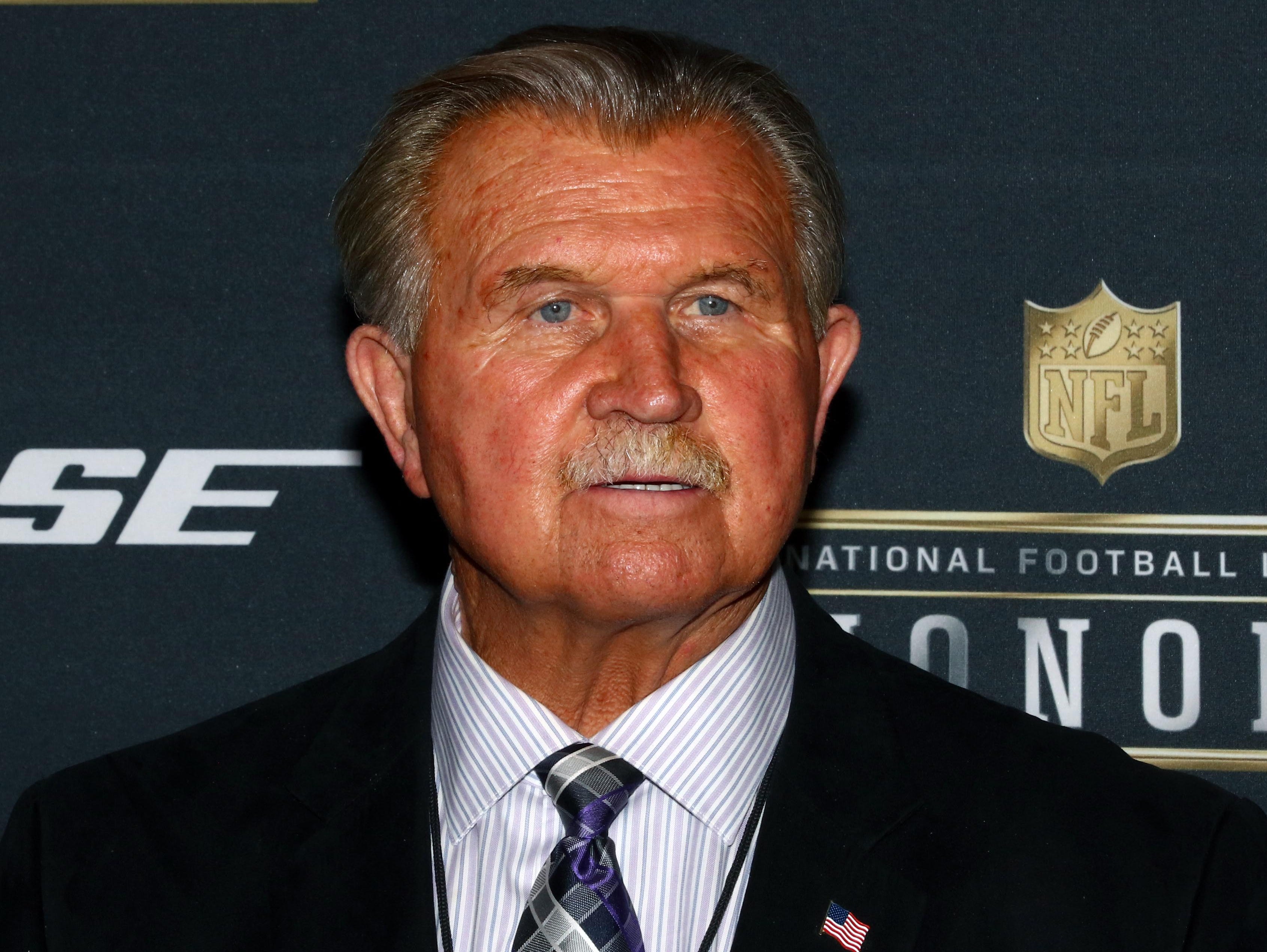 Mike Ditka on the red carpet prior to the NFL Honors award ceremony at Bill Graham Civic Auditorium.