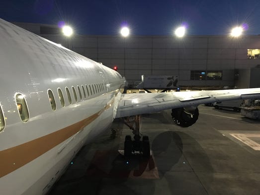 This United Airlines Boeing 787-9 is being readied