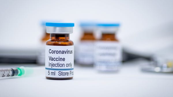 Coronavirus vaccine bottles