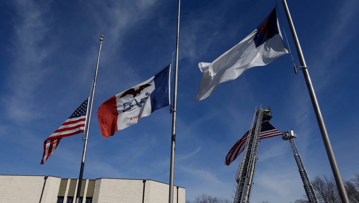 Why are flags at half-staff? Iowa flags lowered for second day in a row