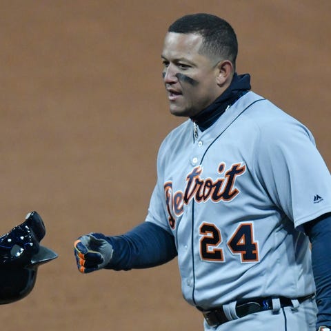 Detroit Tigers first baseman Miguel Cabrera (24)...