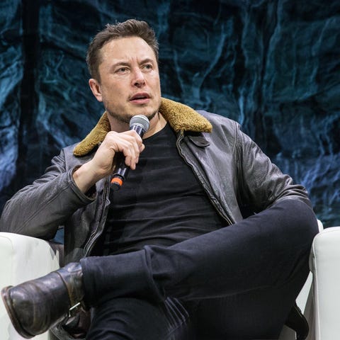 Elon Musk, CEO of Tesla and SpaceX, is shown at So