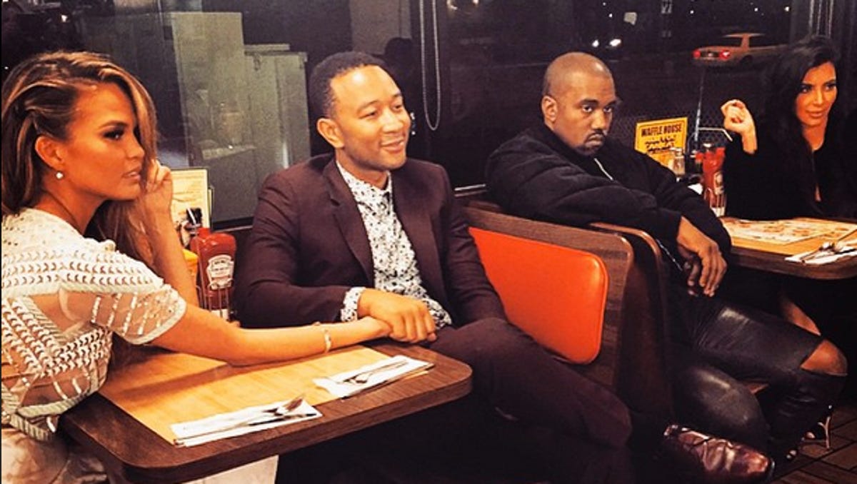 Kanye West Kim Kardashian Spotted At Phoenix Waffle House