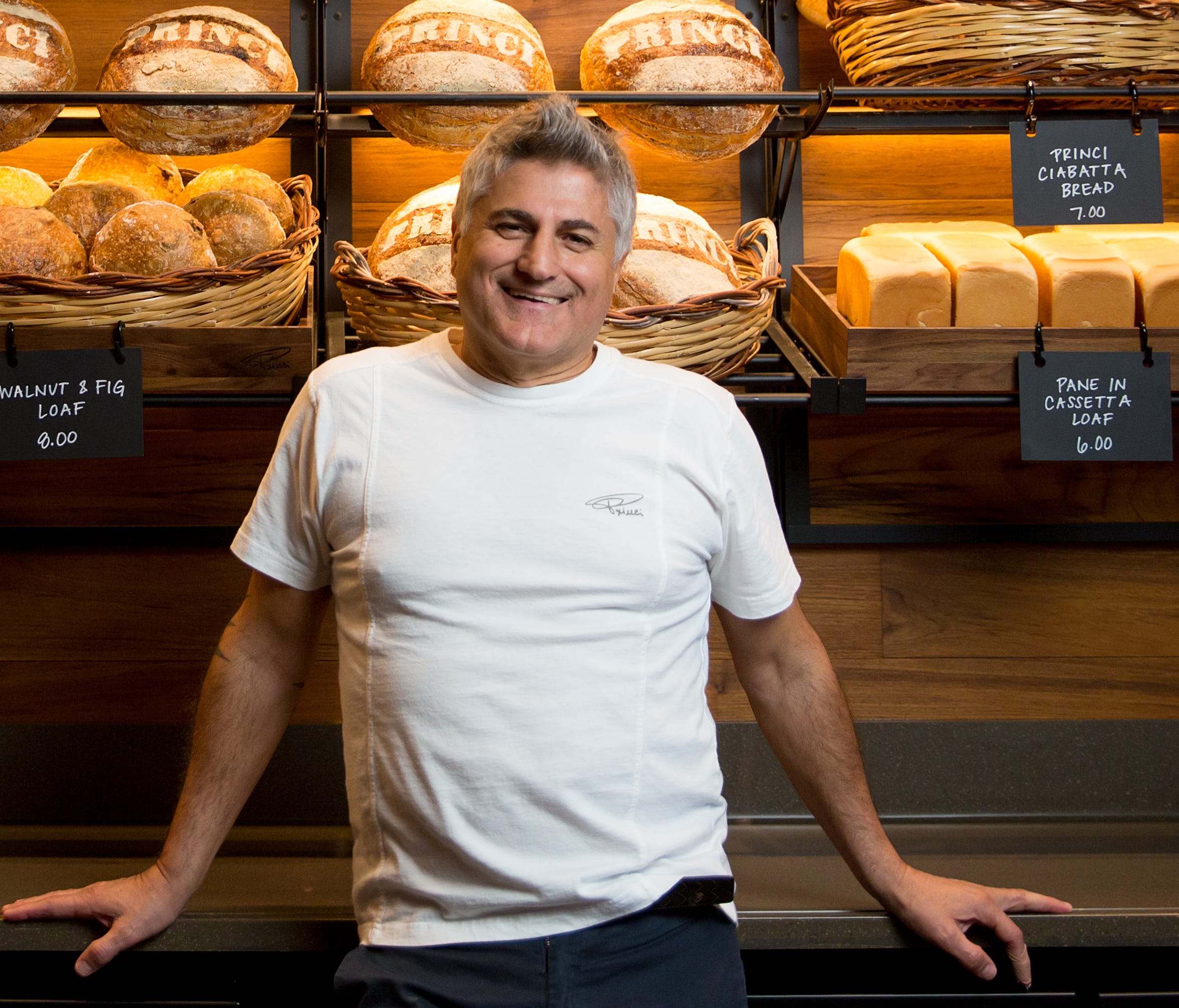 Italian master baker Rocco Princi is shown at the new Princi bakery inside the Starbucks Reserve Roastery in Seattle.