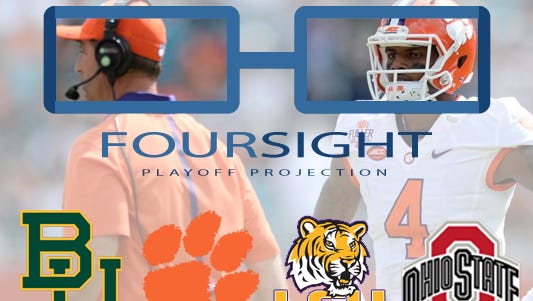 Baylor, Clemson, LSU and Ohio State take First Four spots in FourSight playoff projection