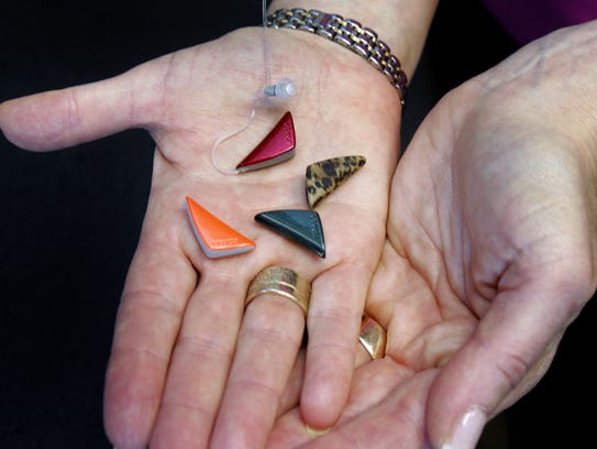 Delta hearing aids come in multiple colors and prints.